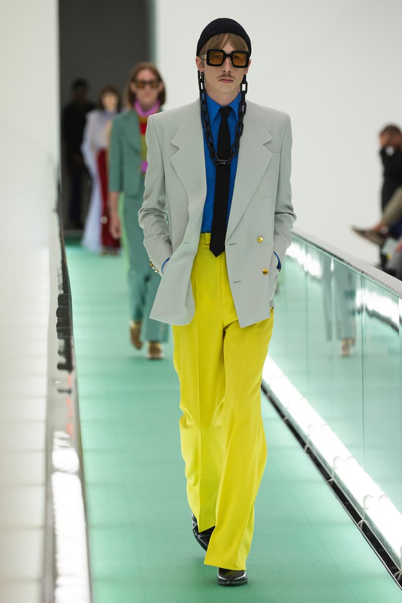 gucci spring summer 2020 ss20 milan fashion week stripped back protest mental health orgasmique erotique michel foucault first look collection show runway