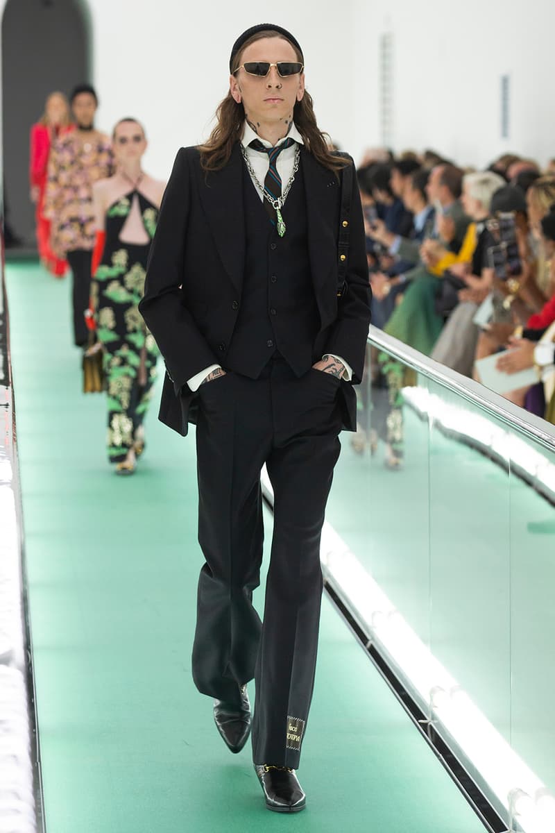 gucci spring summer 2020 ss20 milan fashion week stripped back protest mental health orgasmique erotique michel foucault first look collection show runway