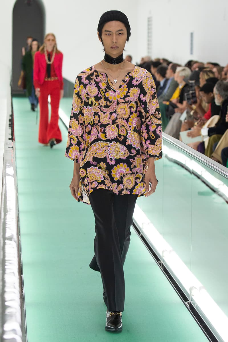 gucci spring summer 2020 ss20 milan fashion week stripped back protest mental health orgasmique erotique michel foucault first look collection show runway