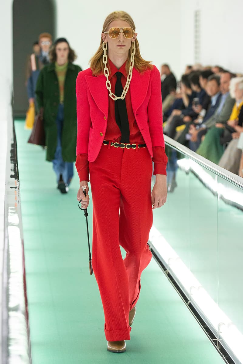 gucci spring summer 2020 ss20 milan fashion week stripped back protest mental health orgasmique erotique michel foucault first look collection show runway