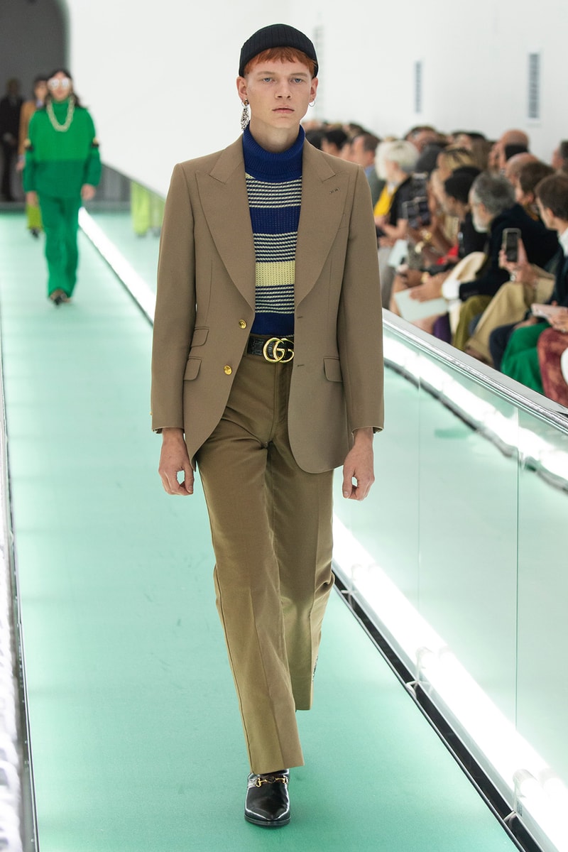 gucci spring summer 2020 ss20 milan fashion week stripped back protest mental health orgasmique erotique michel foucault first look collection show runway