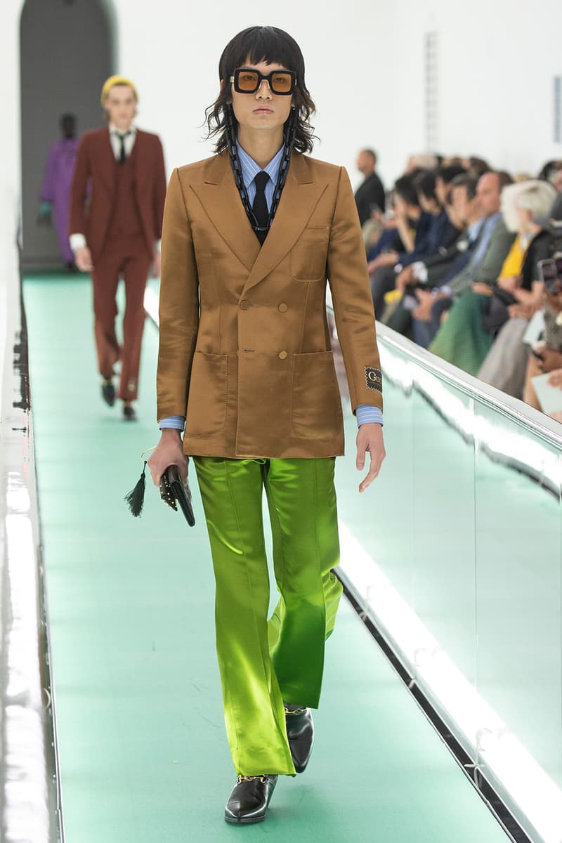 gucci spring summer 2020 ss20 milan fashion week stripped back protest mental health orgasmique erotique michel foucault first look collection show runway