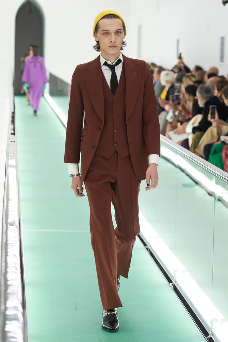 gucci spring summer 2020 ss20 milan fashion week stripped back protest mental health orgasmique erotique michel foucault first look collection show runway