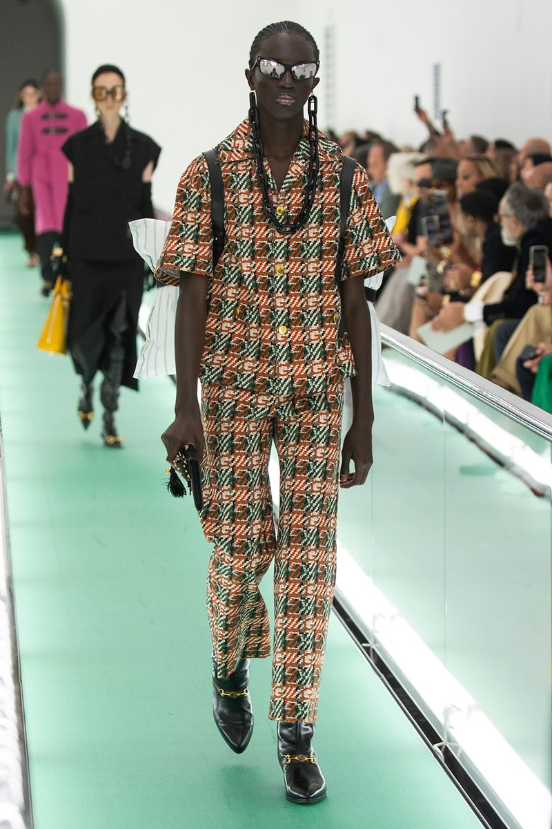 gucci spring summer 2020 ss20 milan fashion week stripped back protest mental health orgasmique erotique michel foucault first look collection show runway