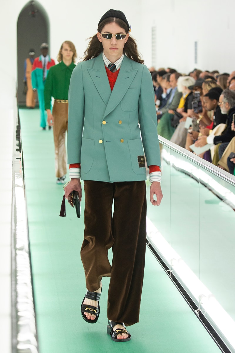 gucci spring summer 2020 ss20 milan fashion week stripped back protest mental health orgasmique erotique michel foucault first look collection show runway