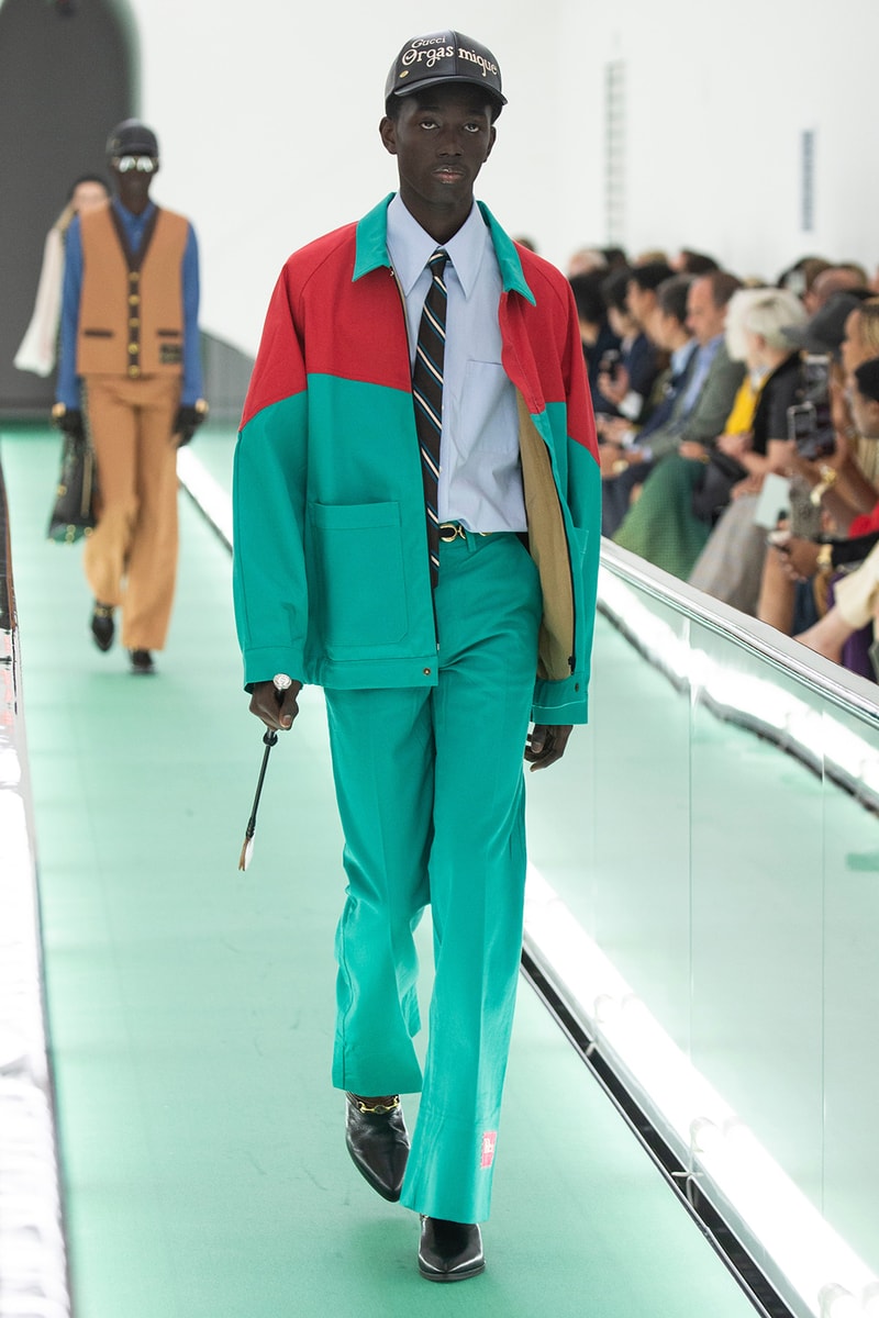 gucci spring summer 2020 ss20 milan fashion week stripped back protest mental health orgasmique erotique michel foucault first look collection show runway