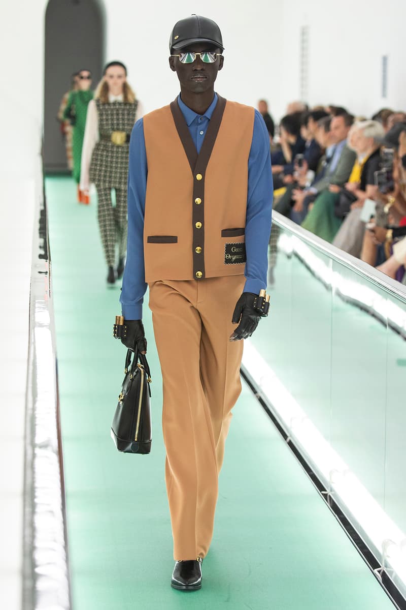 gucci spring summer 2020 ss20 milan fashion week stripped back protest mental health orgasmique erotique michel foucault first look collection show runway