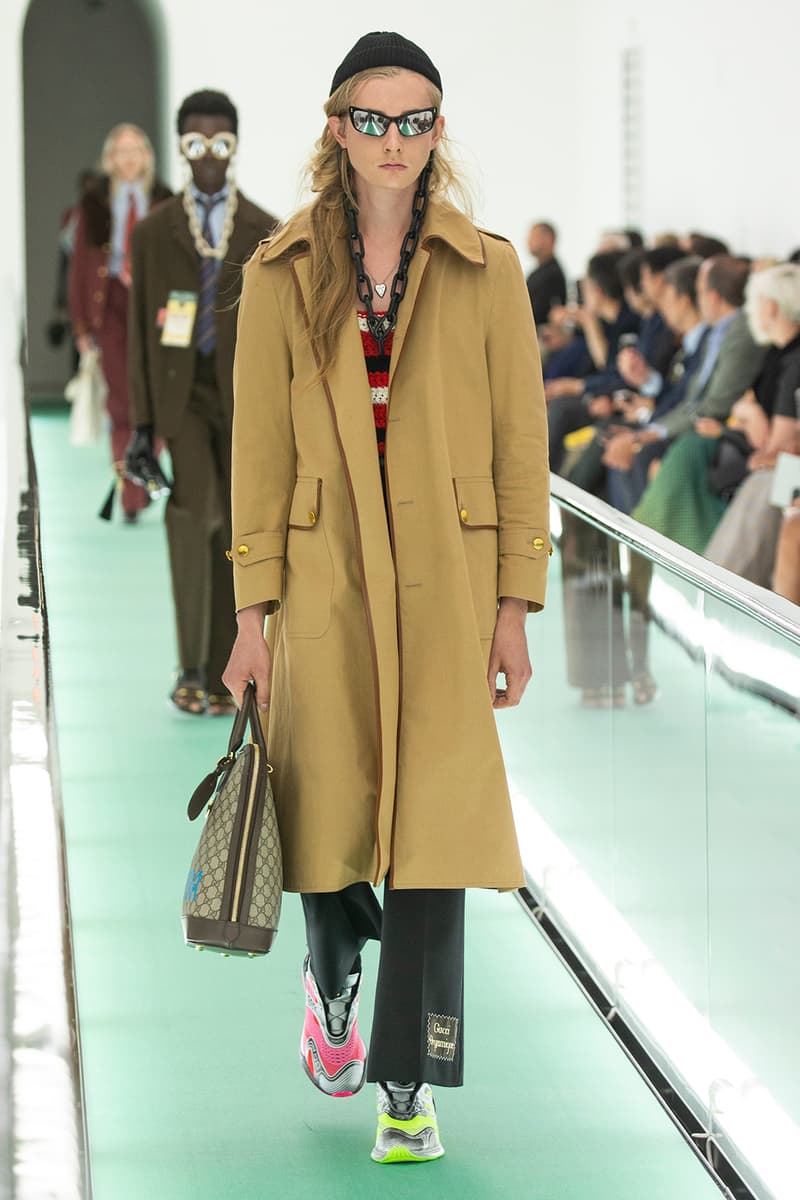 gucci spring summer 2020 ss20 milan fashion week stripped back protest mental health orgasmique erotique michel foucault first look collection show runway