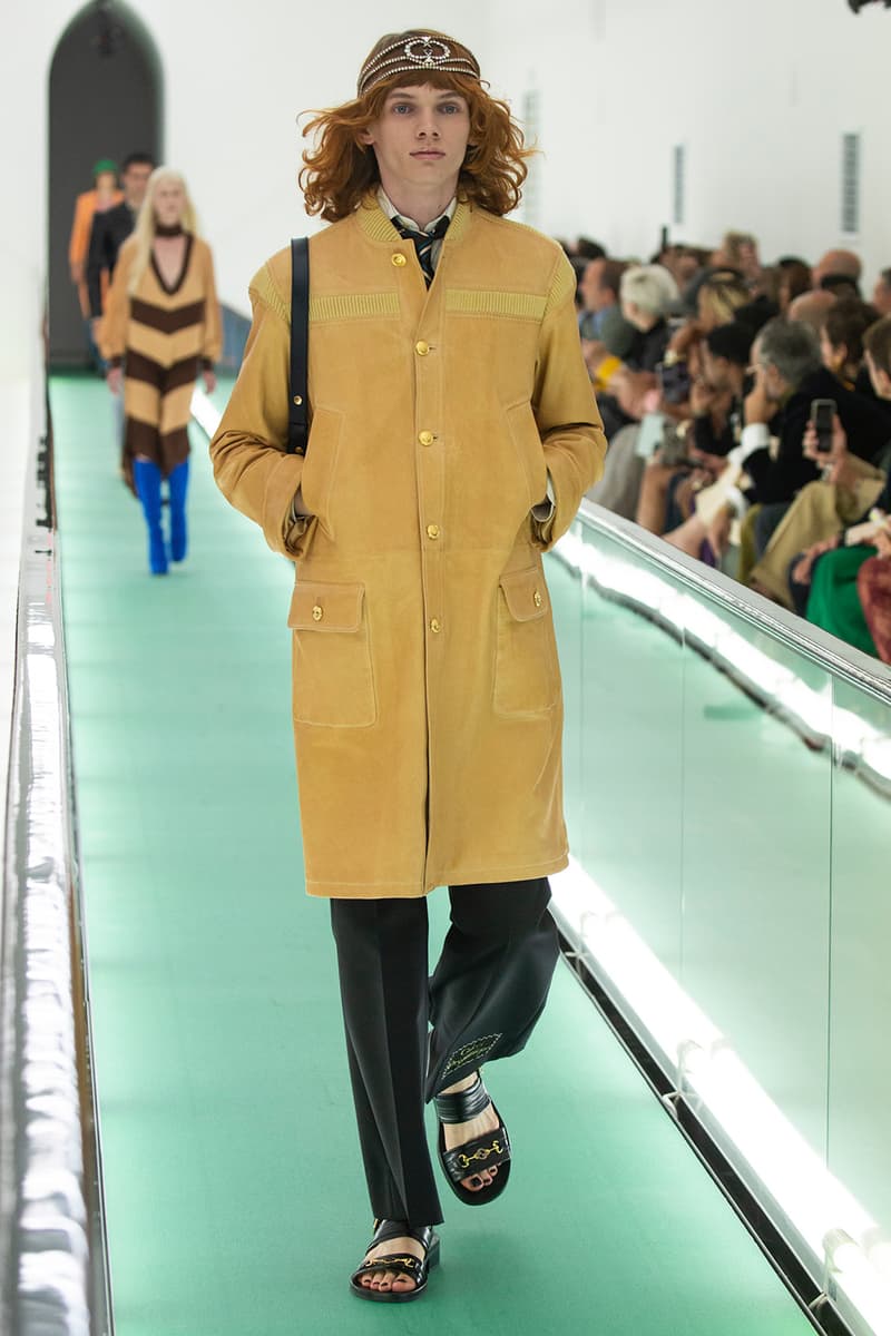 gucci spring summer 2020 ss20 milan fashion week stripped back protest mental health orgasmique erotique michel foucault first look collection show runway