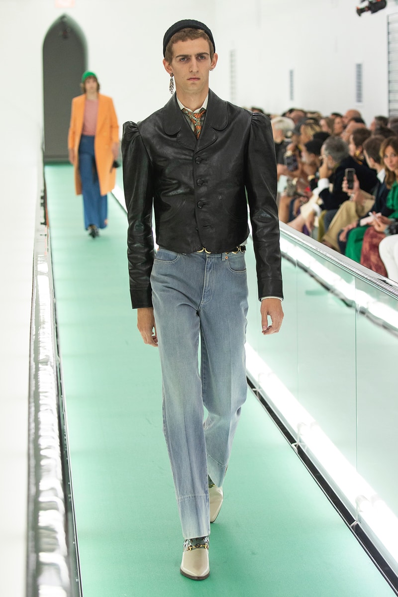 gucci spring summer 2020 ss20 milan fashion week stripped back protest mental health orgasmique erotique michel foucault first look collection show runway