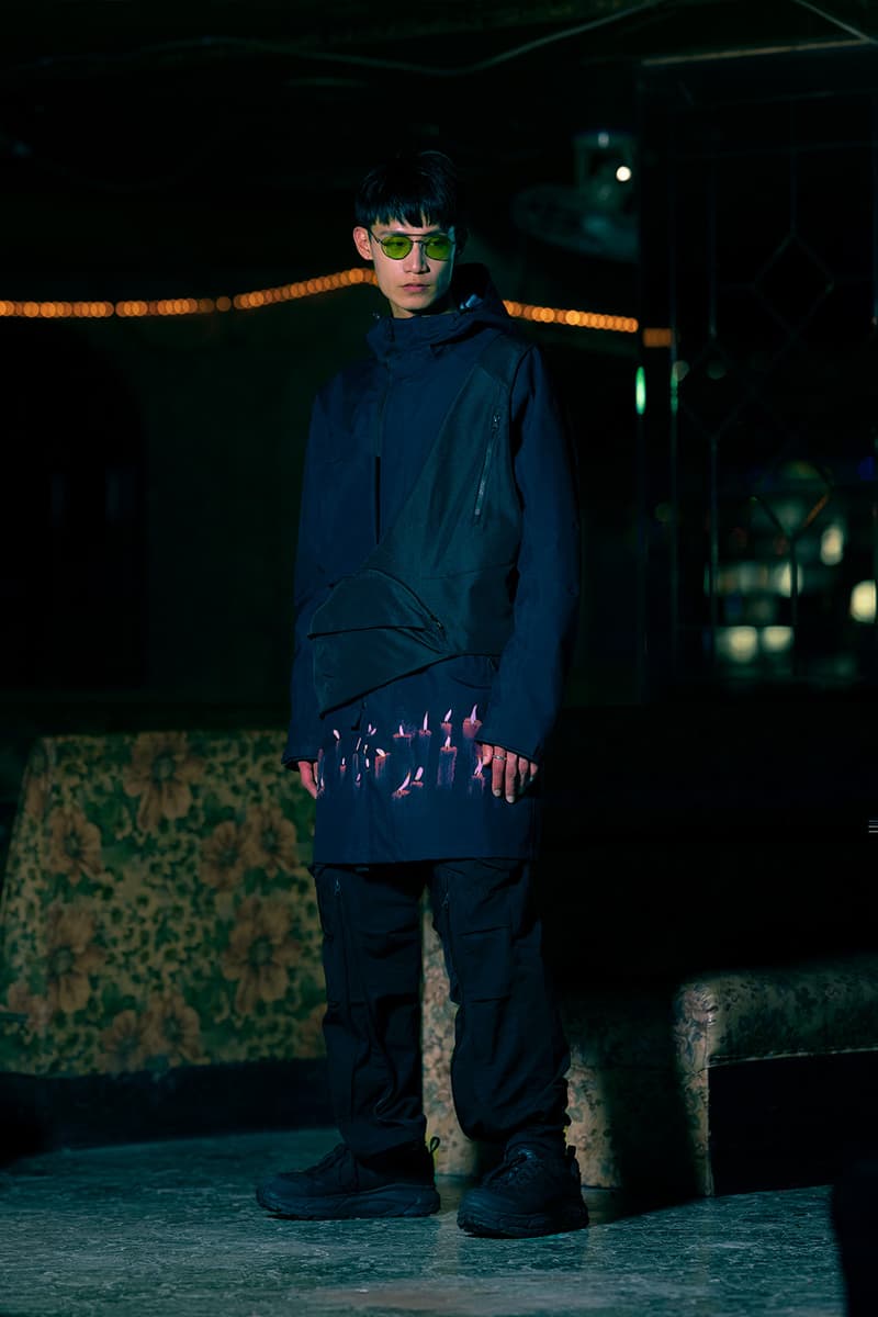 Guerrilla Group FW19 "ENDLESS RAIN" Lookbook collection techwear technical apparel streetwear taiwanese brand retrofuture DYNEEMA CORDURA PROTEC THERMOTRON XPAC fabrics Swedish M90 Camouflage 3l fabrics waterproof asian crime cinema dystopia