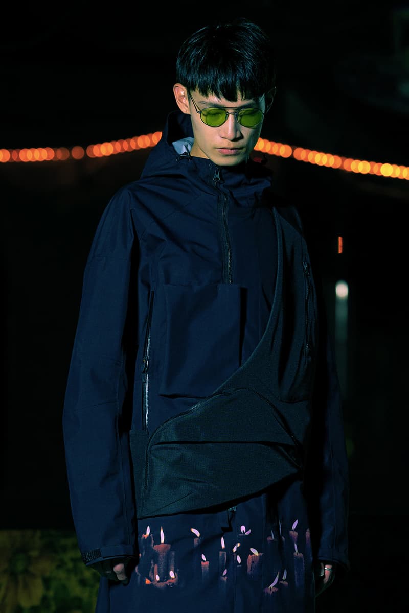 Guerrilla Group FW19 "ENDLESS RAIN" Lookbook collection techwear technical apparel streetwear taiwanese brand retrofuture DYNEEMA CORDURA PROTEC THERMOTRON XPAC fabrics Swedish M90 Camouflage 3l fabrics waterproof asian crime cinema dystopia