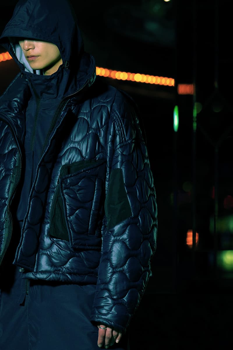 Guerrilla Group FW19 "ENDLESS RAIN" Lookbook collection techwear technical apparel streetwear taiwanese brand retrofuture DYNEEMA CORDURA PROTEC THERMOTRON XPAC fabrics Swedish M90 Camouflage 3l fabrics waterproof asian crime cinema dystopia
