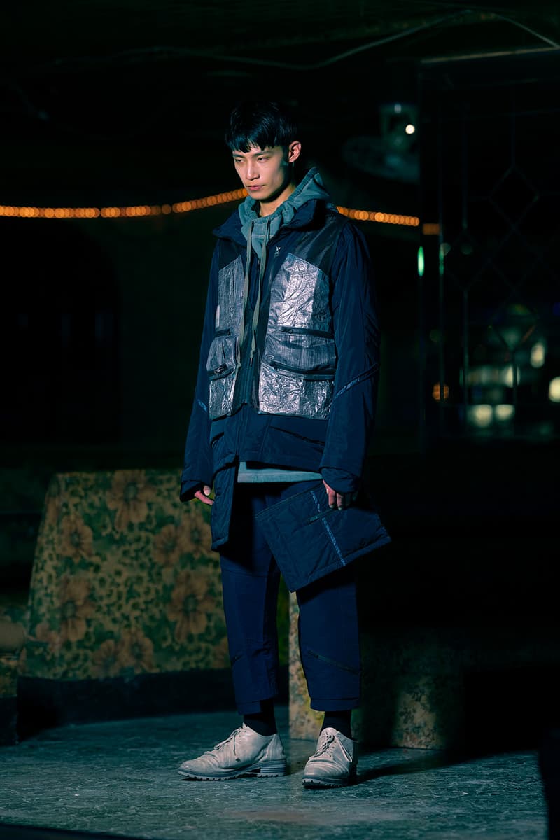 Guerrilla Group FW19 "ENDLESS RAIN" Lookbook collection techwear technical apparel streetwear taiwanese brand retrofuture DYNEEMA CORDURA PROTEC THERMOTRON XPAC fabrics Swedish M90 Camouflage 3l fabrics waterproof asian crime cinema dystopia 