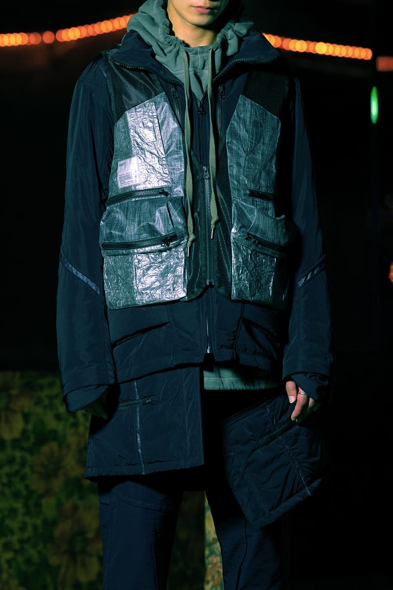 Guerrilla Group FW19 "ENDLESS RAIN" Lookbook collection techwear technical apparel streetwear taiwanese brand retrofuture DYNEEMA CORDURA PROTEC THERMOTRON XPAC fabrics Swedish M90 Camouflage 3l fabrics waterproof asian crime cinema dystopia 