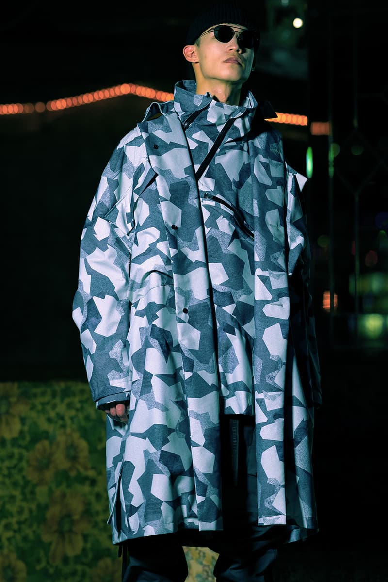 Guerrilla Group FW19 "ENDLESS RAIN" Lookbook collection techwear technical apparel streetwear taiwanese brand retrofuture DYNEEMA CORDURA PROTEC THERMOTRON XPAC fabrics Swedish M90 Camouflage 3l fabrics waterproof asian crime cinema dystopia