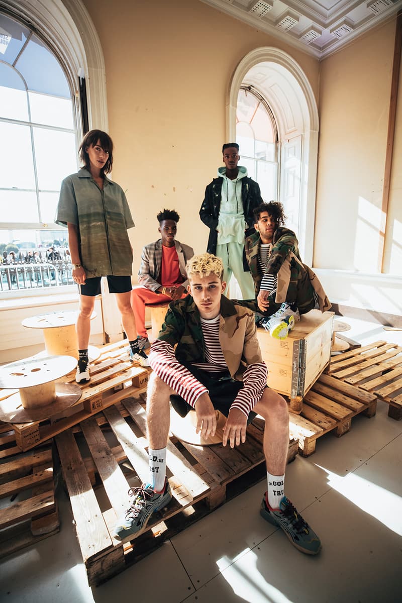 In Gold We Trust Preview SS20 at London Fashion Week Hypebeast Streetwear Materials Spring Summer 2020 Collection Johannes Vermeer Painting Industrial Installation.
