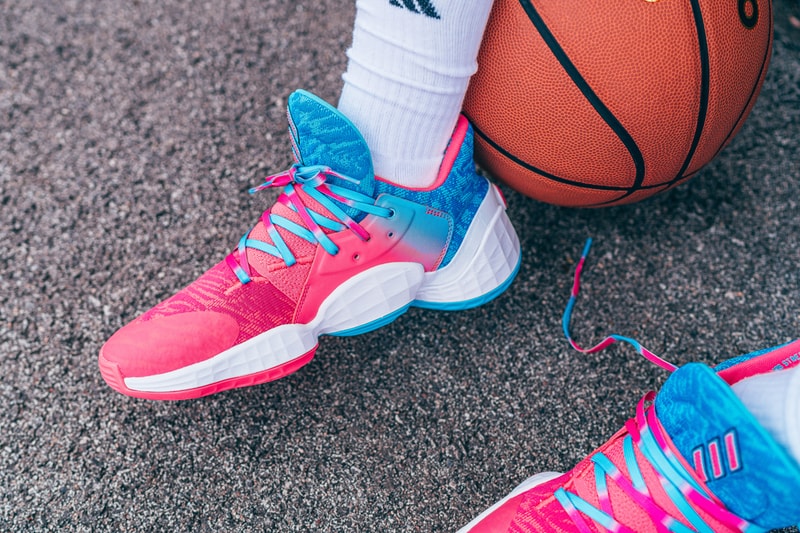 james harden adidas harden vol 4 sneaker footwear daniel patrick streetwear collaboration collection release date lightstrike midsole barbershop pink lemonade candy paint cookies and cream