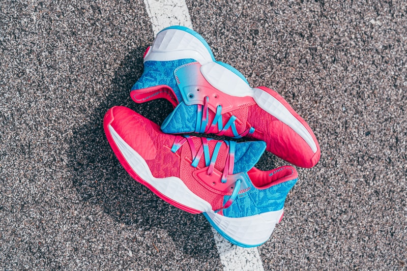 james harden adidas harden vol 4 sneaker footwear daniel patrick streetwear collaboration collection release date lightstrike midsole barbershop pink lemonade candy paint cookies and cream