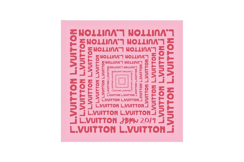 Jonas Wood x Louis Vuitton Textile Accessories Collection American Artist Colorful Motifs Drawings Wraps Scarves Blue Pink Basketballs "LV" Logo