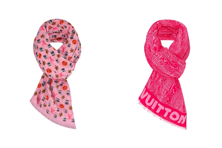 Jonas Wood Adds Basketballs, Foliage & Bold Branding to Louis Vuitton's Silk Scarves