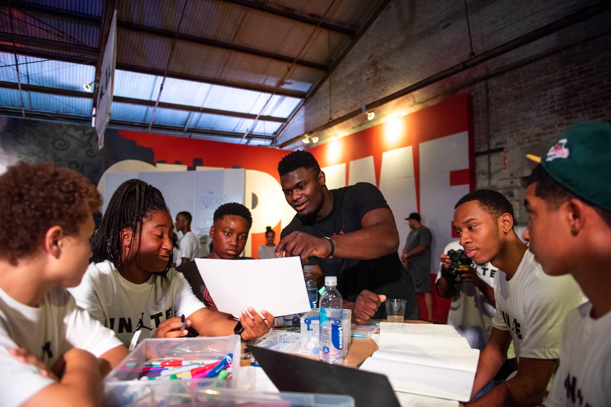 Jordan Brand UNITE Campaign Zion Williamson New Orleans Community Design Event 