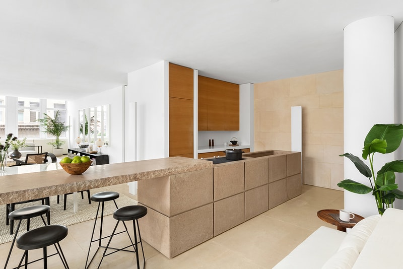 kanye west new york apartment city soho 25 west houston street core emily beare listing buy cop purchase kim kardashian design Claudio Silvestrin architect design minimal