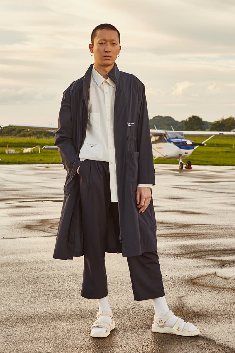 KINDAGARDEN Spring/Summer 2020 Lookbook Collection Work Shirts Trousers Jackets Black Beige Blue “Take me to nowhere/everywhere" Denim Sandals