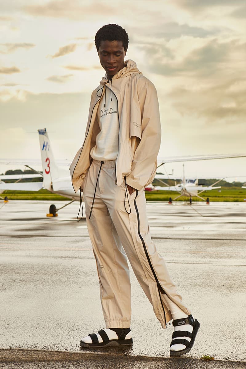 KINDAGARDEN Spring/Summer 2020 Lookbook Collection Work Shirts Trousers Jackets Black Beige Blue “Take me to nowhere/everywhere" Denim Sandals