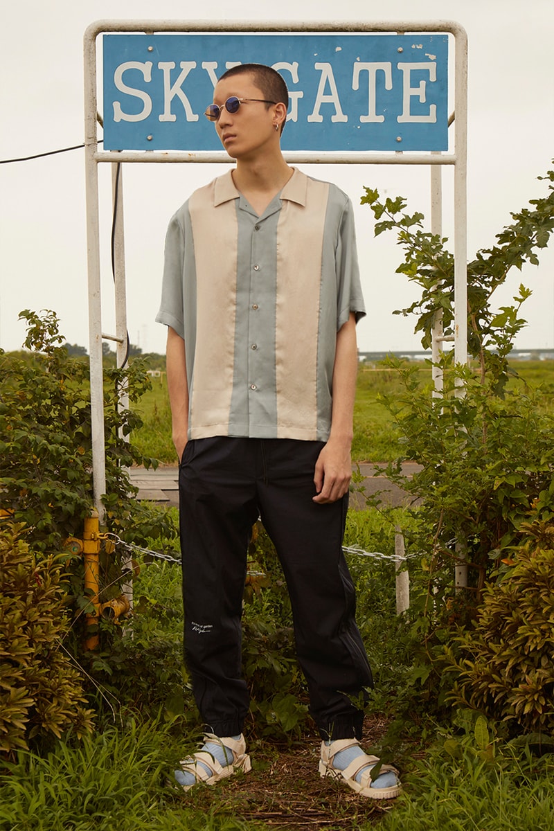 KINDAGARDEN Spring/Summer 2020 Lookbook Collection Work Shirts Trousers Jackets Black Beige Blue “Take me to nowhere/everywhere"  Denim Sandals 