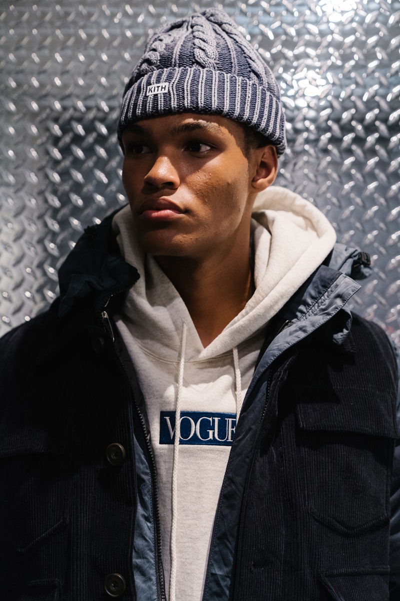 KITH AIR New York Fashion Week Show Backstage collection nyfw fw19 20 runway converse disney clarks def jam recordings chuck taylor ronnie fieg fall winter 2019 collaborations asics gel lyte new balance vogue alton brown winnie harlow adidas terrex clarks wallabee