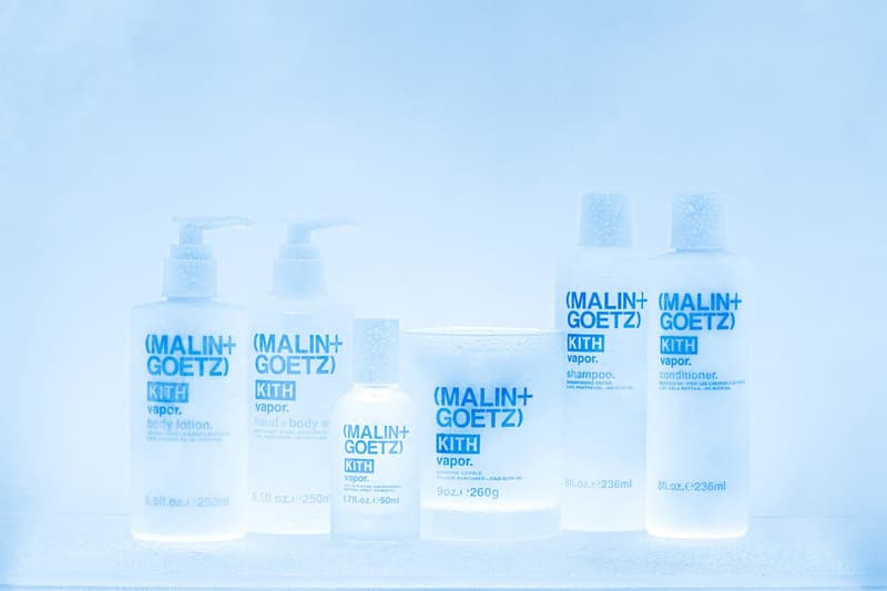 KITH & Malin+Goetz Launch Unisex Skin Care Range first ever WWD travel heathy beauty ronnie fieg collaborations travel essentials hand body wash body lotion shampoo conditioner candle eau de parfum vapor ronnie's edits
