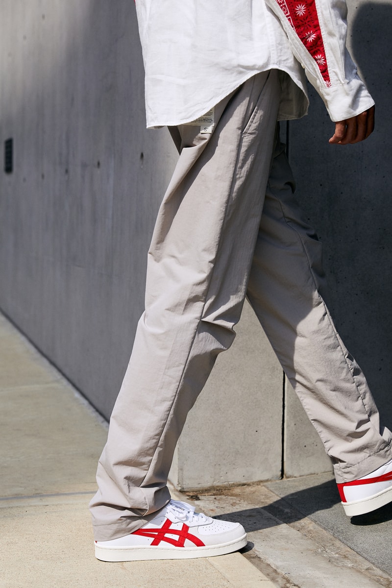 kith onitsuka tiger gsm game set match sneakers collaboration release date exclusives white red green colorway 