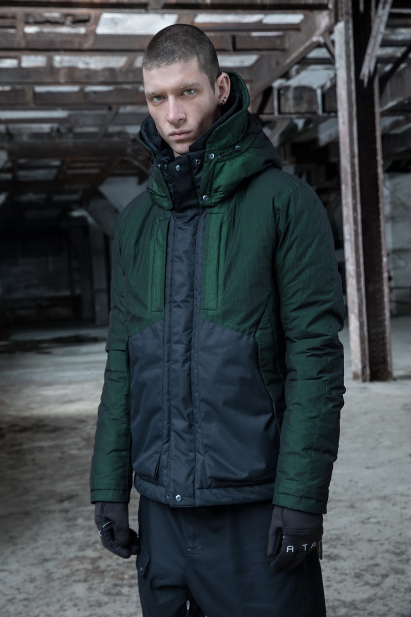 KRAKATAU Fall/Winter 2019 Collection Lookbook Jackets Parkas Coats Graphene Technology Black Green Purple Yellow Brown Camouflage 