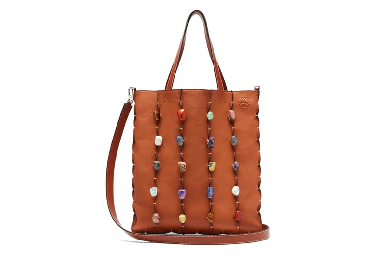 Multi-Colored Stones Embellish LOEWE's New Leather Tote Bag