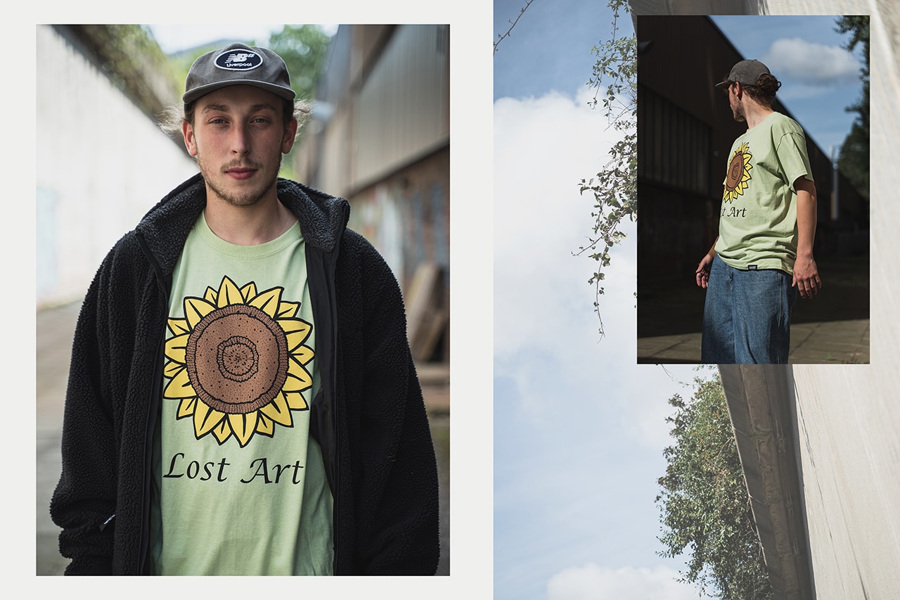Lost Art "More than a D.A.I.S.Y. AGE" Lookbook Collection Drop Release Information T-shirts "Da Inner Sound Y'all" "20 Years" "DAISY AGE" "Mark's Sunflower" Skateboarding Label Liverpool United Kingdom
