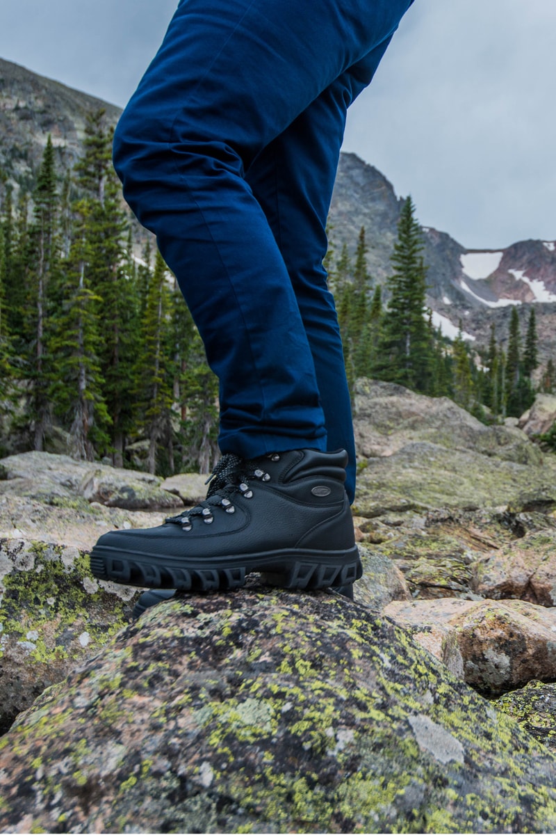 Lugz FW 19 Boot Collection Colorado Joel Adirondack Outdoorsy Exploration Adventure Comfort Durability Support Tech Hip-Hop Culture flexastride hiking trail upper rugged outsole anti-fatigue midsole