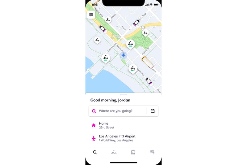 Lyft Multimodal Transit Update Release Info Bikes Scooters Ride-share Car Subway Train Rental App Launch Re-engineer