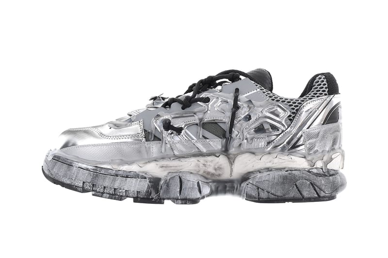 maison margiela silver sneakers