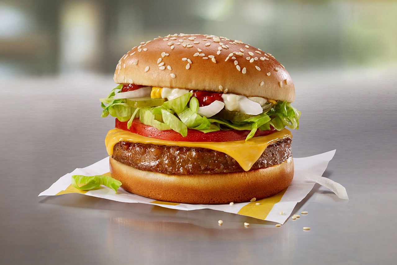 McDonalds Beyond Meat P.L.T. Canada Test Menu Item Fast Food Chain Plant-Based Burger Cheeseburger