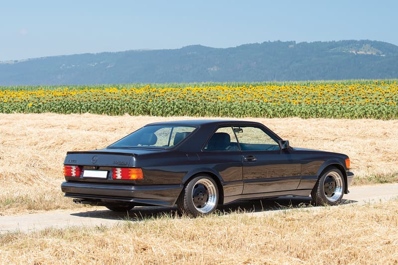 1991 Mercedes-Benz 560 SEC AMG 6.0 "Wide-Body" Auction For Sale RM Sotheby's Closer Look Classic Automotive Rare Car German Tuning "Sinister Blauschwarz Metallic"