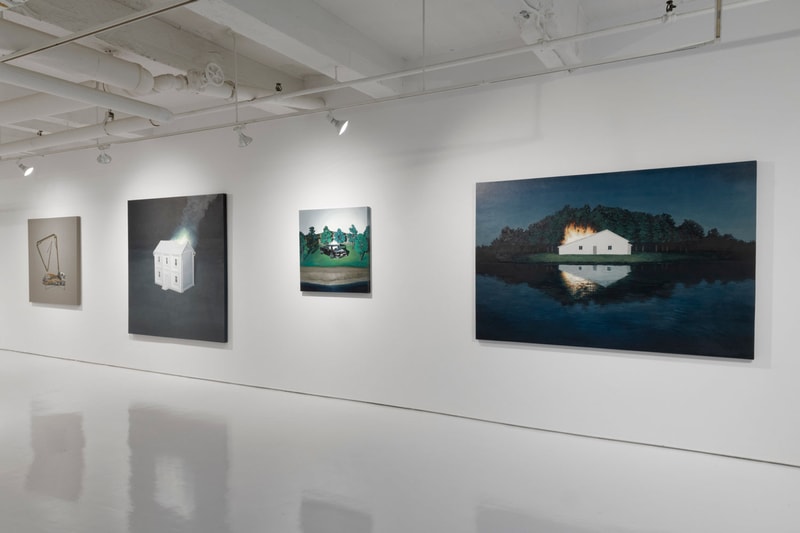 motohide takami fires on another show seizan gallery new york city exhibition artworks paintings