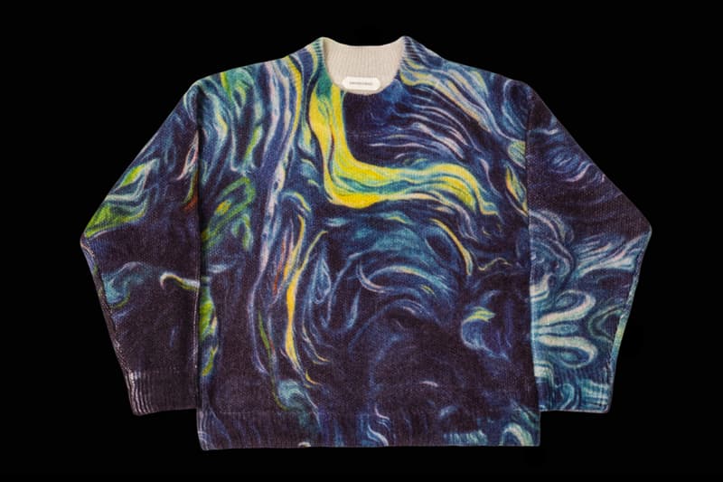 Namacheko FW19 Rezyane Mohair Artist Sweaters print vincent van gogh willem de kooning edvard munch the scream woman starry night fall winter 2019 collection release date drop buy september 2019 3 knitwear knit