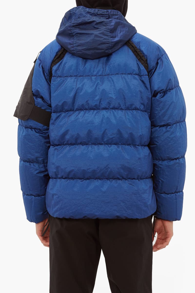 NemeN Logo-Patch Technical Down-Filled Jacket Blue Black