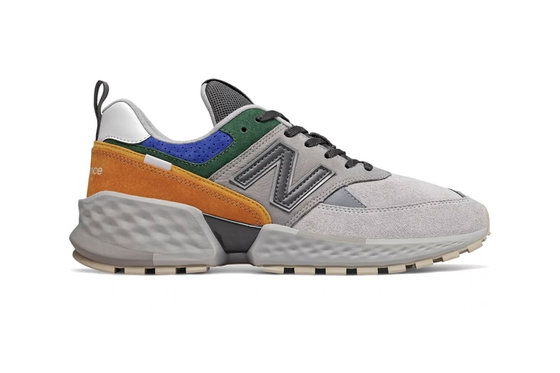 New Balance 574 Sport V2 "Black/Team Forest Green" "Rain Cloud/Vintage Orange" Sneaker Release Information First Look Cop Buy Now Online Footwear Minimalist Geometric Leather Suede Mesh Upper Panel Color Blocked
