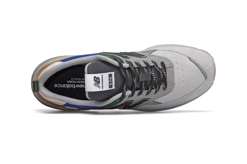 New Balance 574 Sport V2 "Black/Team Forest Green" "Rain Cloud/Vintage Orange" Sneaker Release Information First Look Cop Buy Now Online Footwear Minimalist Geometric Leather Suede Mesh Upper Panel Color Blocked