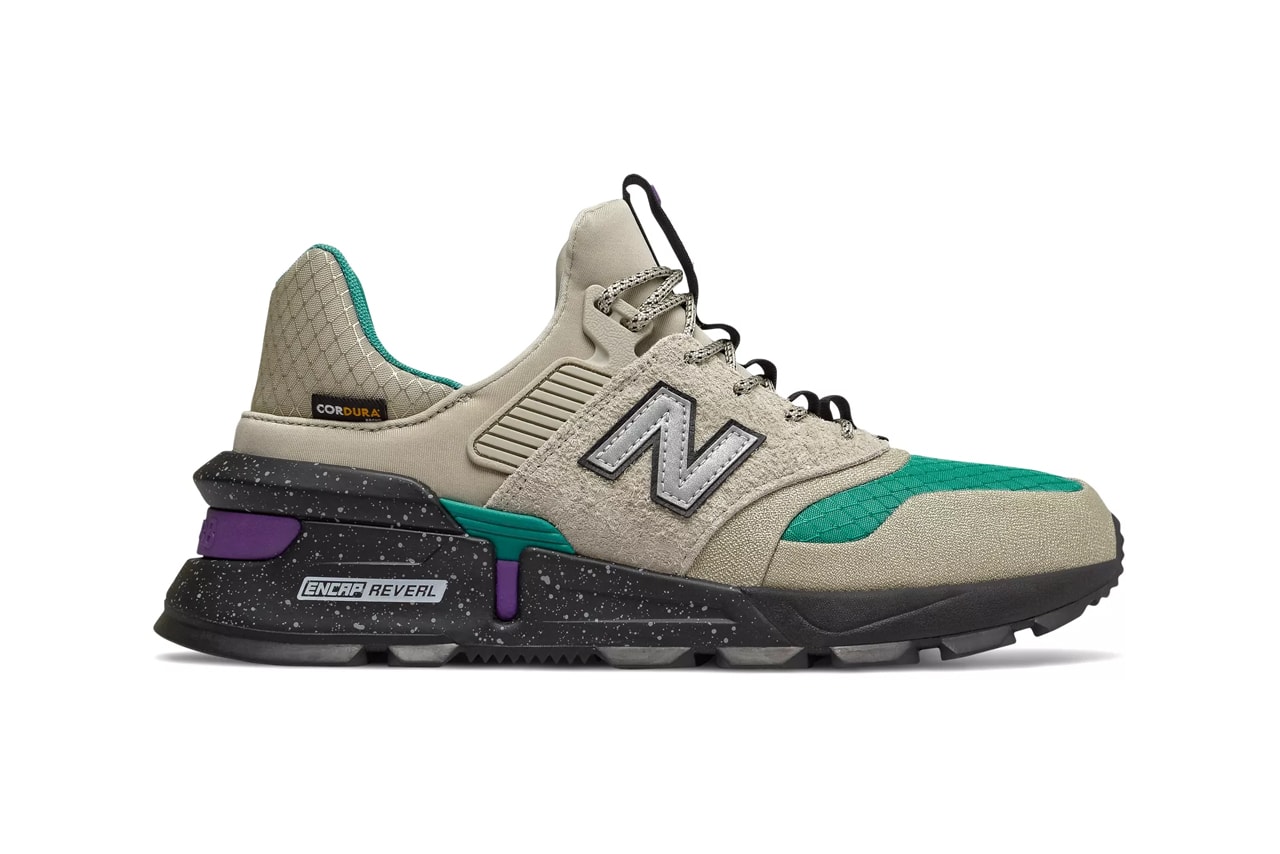 new balance 997 sport cordura rugged design upper prism purple with carnival stonewear with verdite steel with techtonic blue 