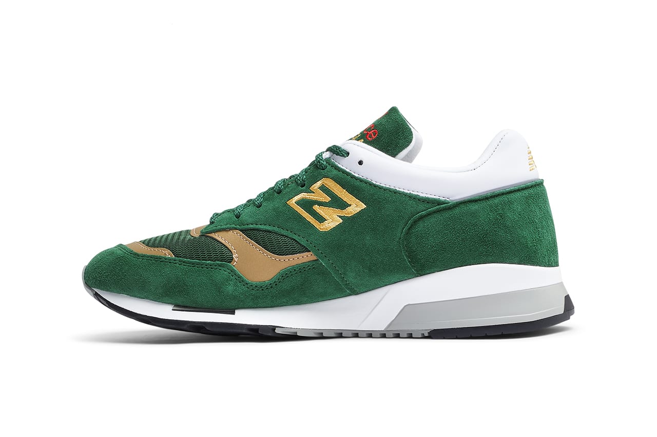 new balance green and gold