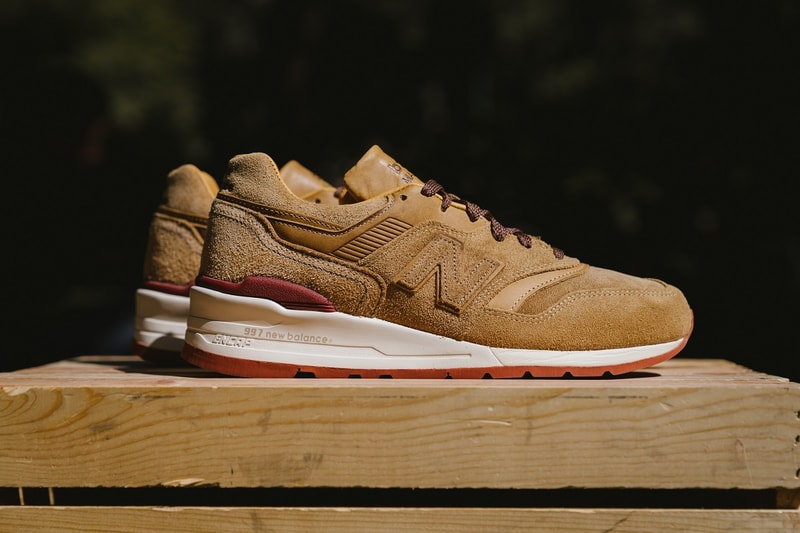 New Balance Red Wing Shoes M997 closer look release info sneakers brown leather suede tan 2019 september purchase cost pics pictures pic image images footwear where to buy price