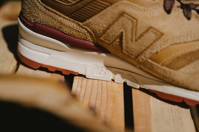 New Balance Red Wing Shoes M997 closer look release info sneakers brown leather suede tan 2019 september purchase cost pics pictures pic image images footwear where to buy price
